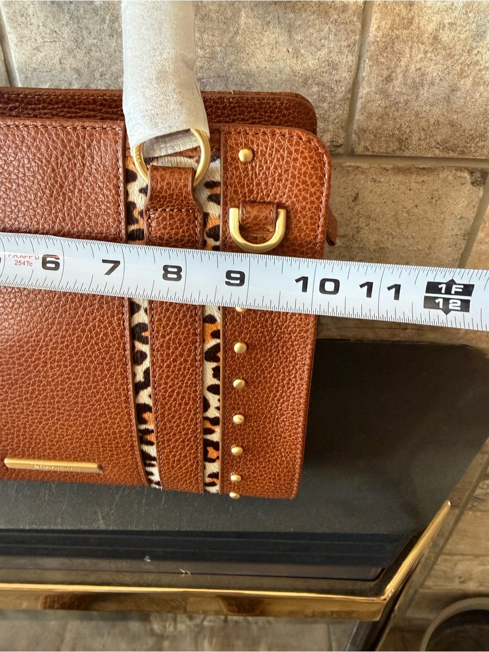 Brahmin Cami Tobacco Cherrywood Satchel Handbag and Wallet - Picture 4 of 9